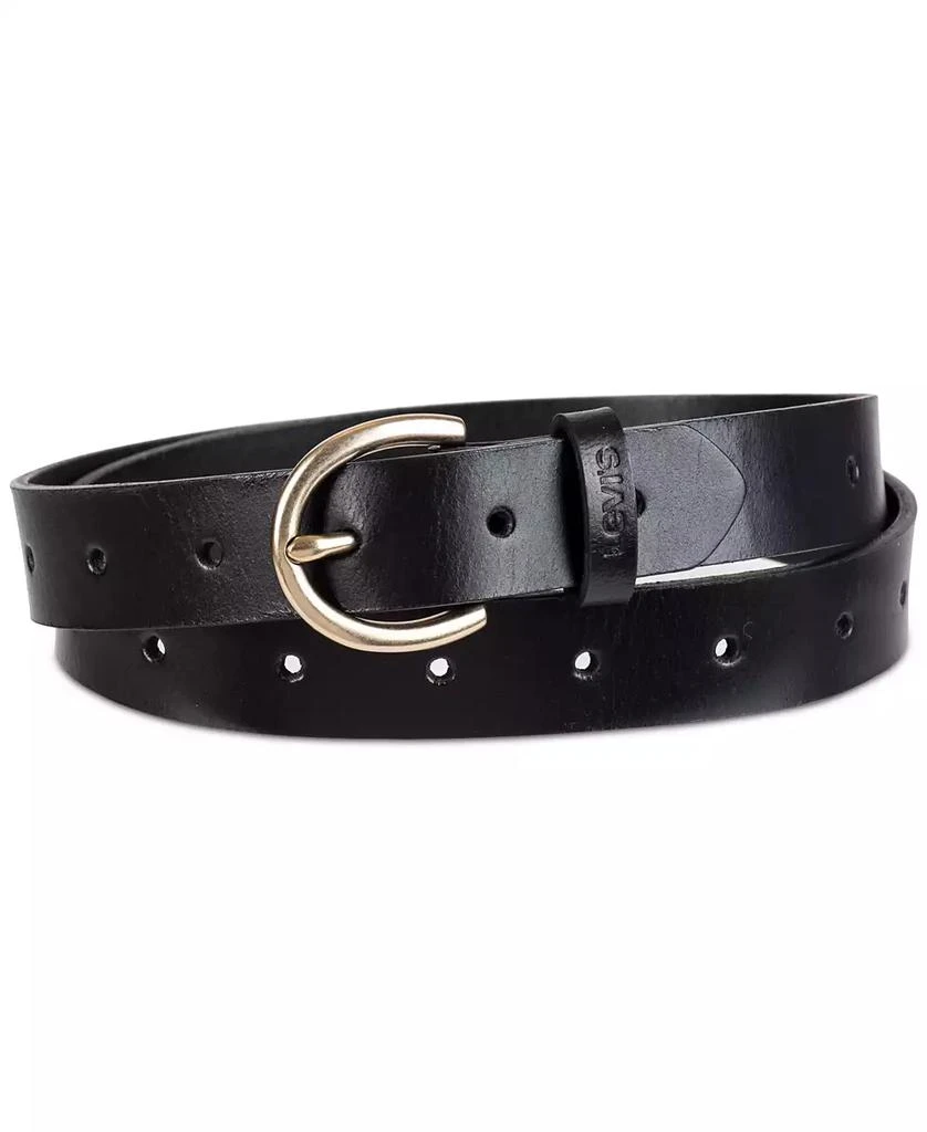 5834 Women\'s Circular Center Bar Buckle Belt, Black Shop Women main image 2