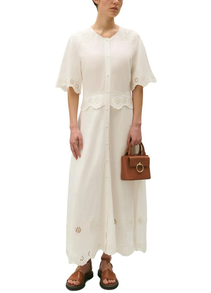 CLAUDIE PIERLOT Long broderie anglaise dress 2