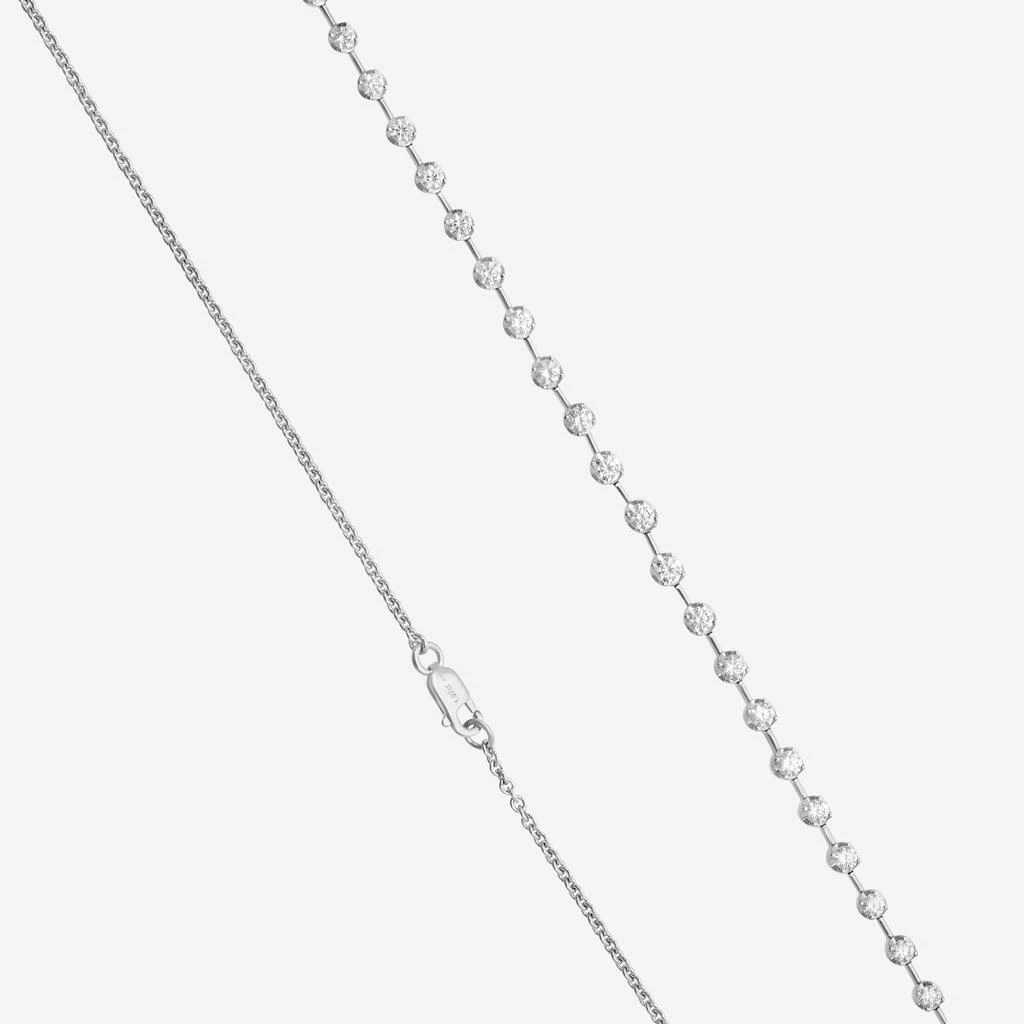 Mémoire Mémoire 18K White Gold Diamond Station Bar Necklace MXN4528N-0200TW 3