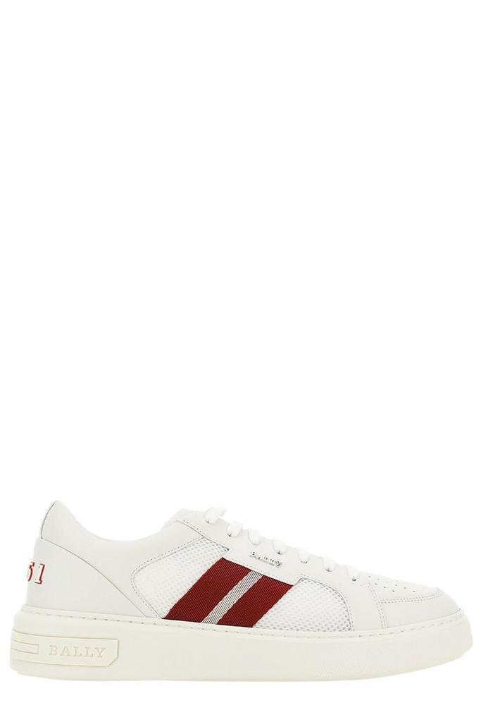 ★韓国の人気★【BALLY】★IVORY LEATHER MAILY SNEAKERS★ Bally Bally Men's White Moony Leather Sneakers, Brand Size 9