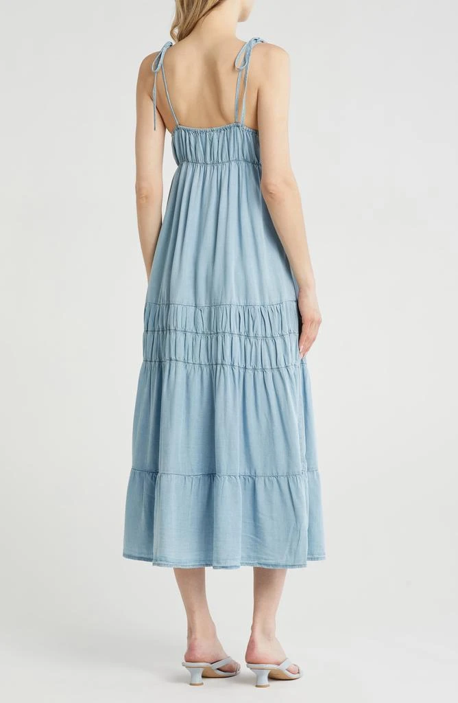 Blu Pepper Tie Strap Tiered Midi Dress 2