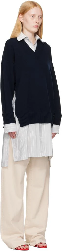 Stella McCartney Navy Crewneck Jumper Shirt Midi Dress 2