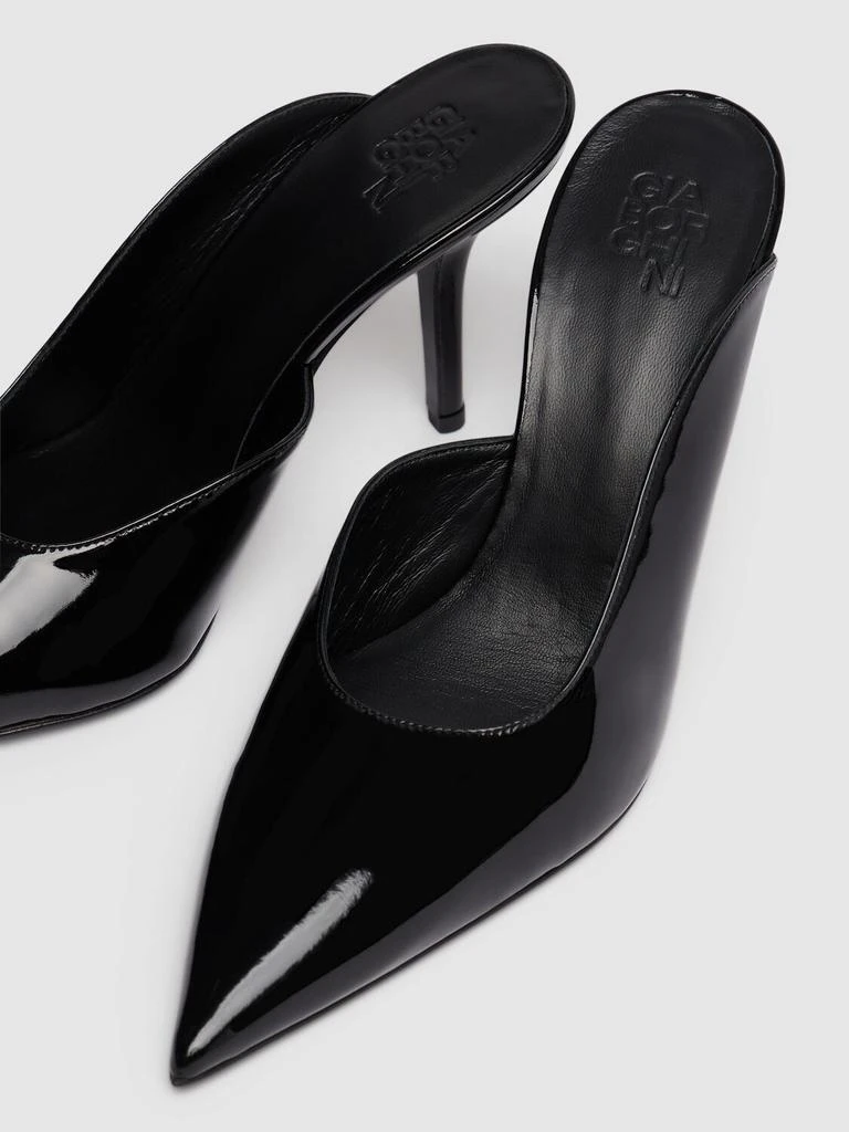 GIA BORGHINI 85mm Abella Patent Faux Leather Mules 3