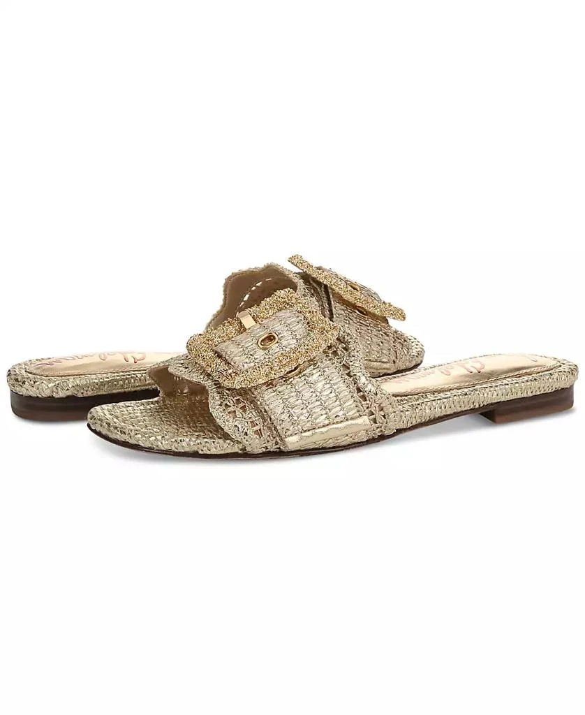 Sam Edelman Women's Bambi Raffia Buckle Slide Sandals 7