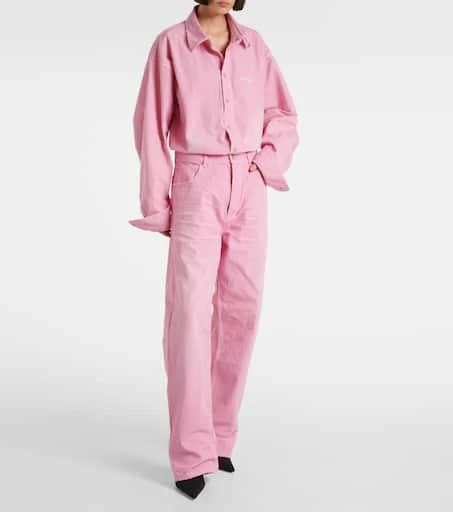 Balenciaga High-rise wide-leg jeans 7