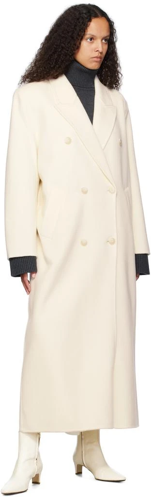 The Frankie Shop Off-White Gaia Double Breasted Coat 4