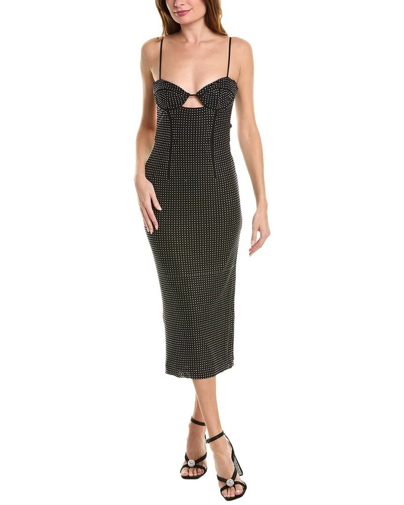 brown midi wrap dress Brown Wrap Midi Dress with Gold Belt