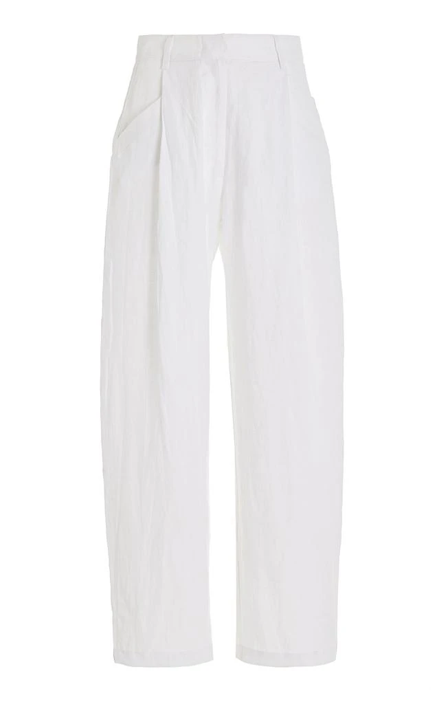Aexae Aexae - High-Waisted Linen Pants - White - L - Moda Operandi 1