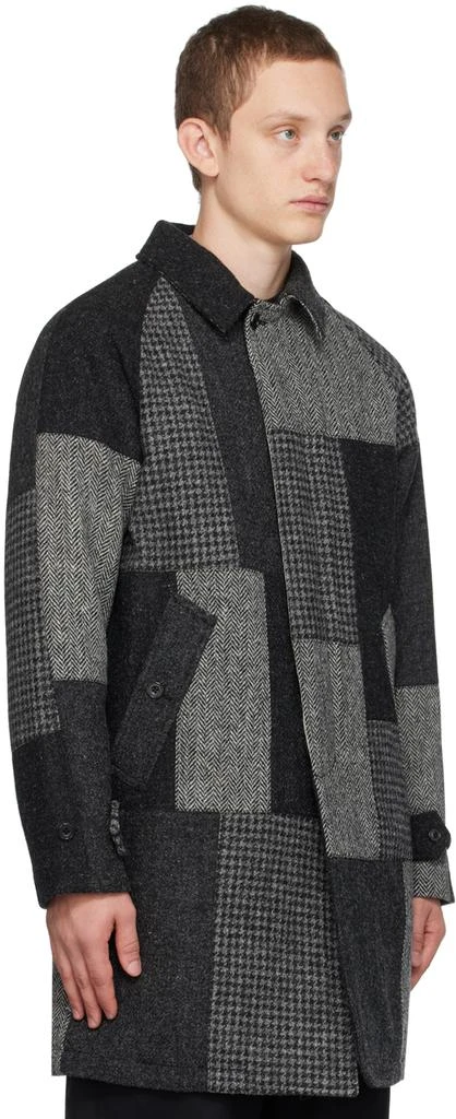 BEAMS PLUS Gray Patchwork Balmachan Coat 2