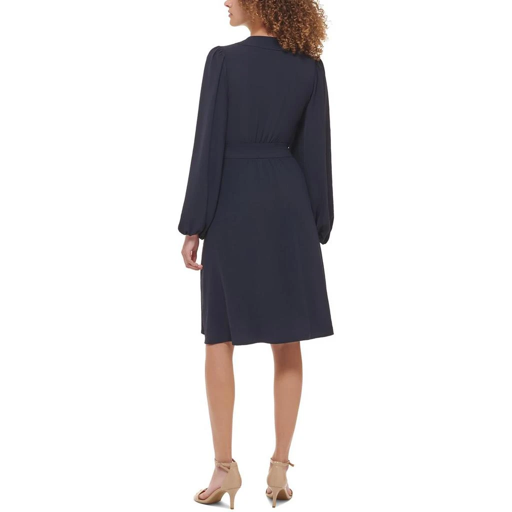 Tommy Hilfiger Womens Blouson Sleeves V-Neck Wrap Dress 3