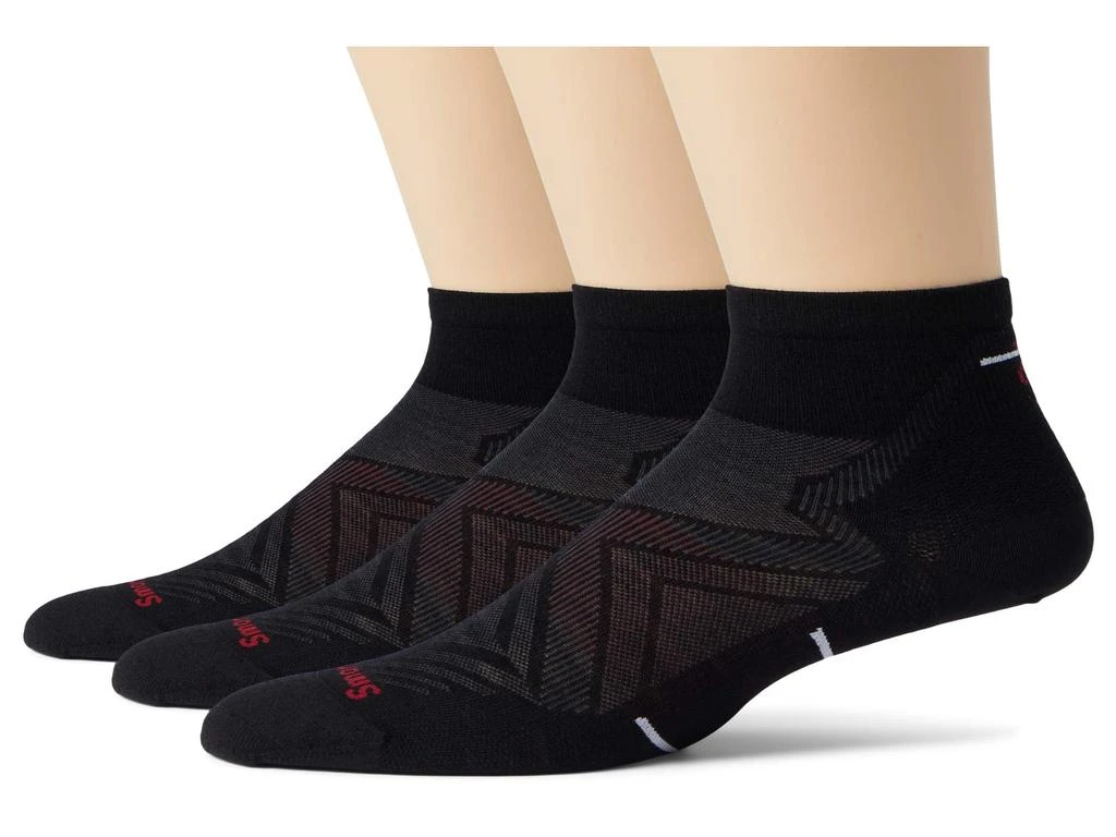 SmartWool Run Zero Cushion Ankle Socks 3-Pack 1