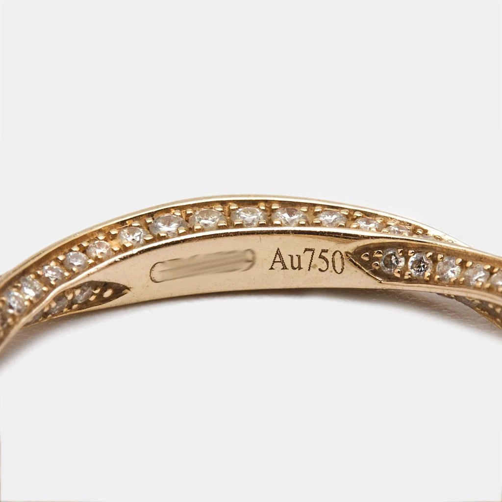 Graff Graff Sprial Pave Diamond 18k Rose Gold Ring Size 49 6