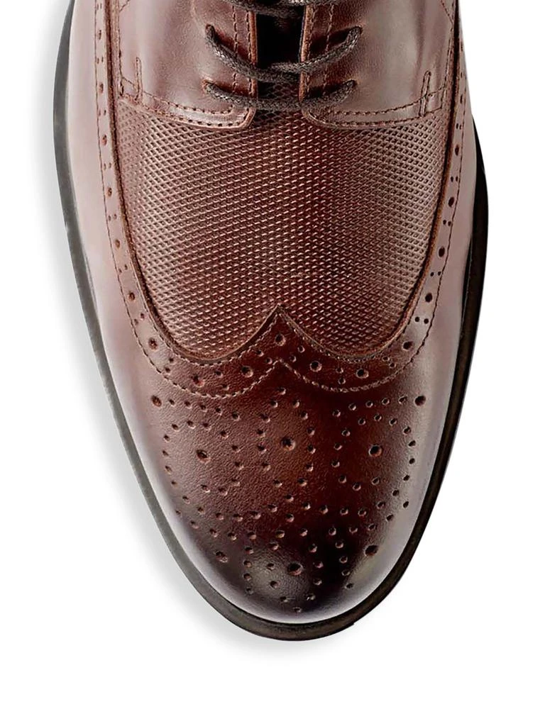 Perforated Wing-Tip Leather Brogues – On Sale Now with Up to  display picture 3