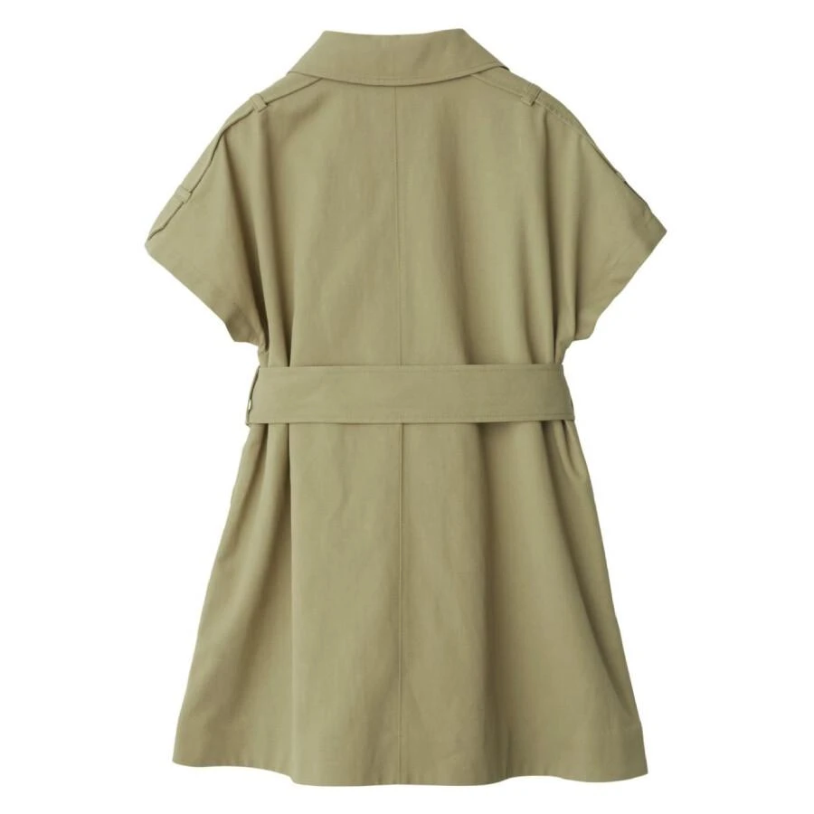 Burberry Kids Belted Waist Cotton-Blend Trench Dress 2