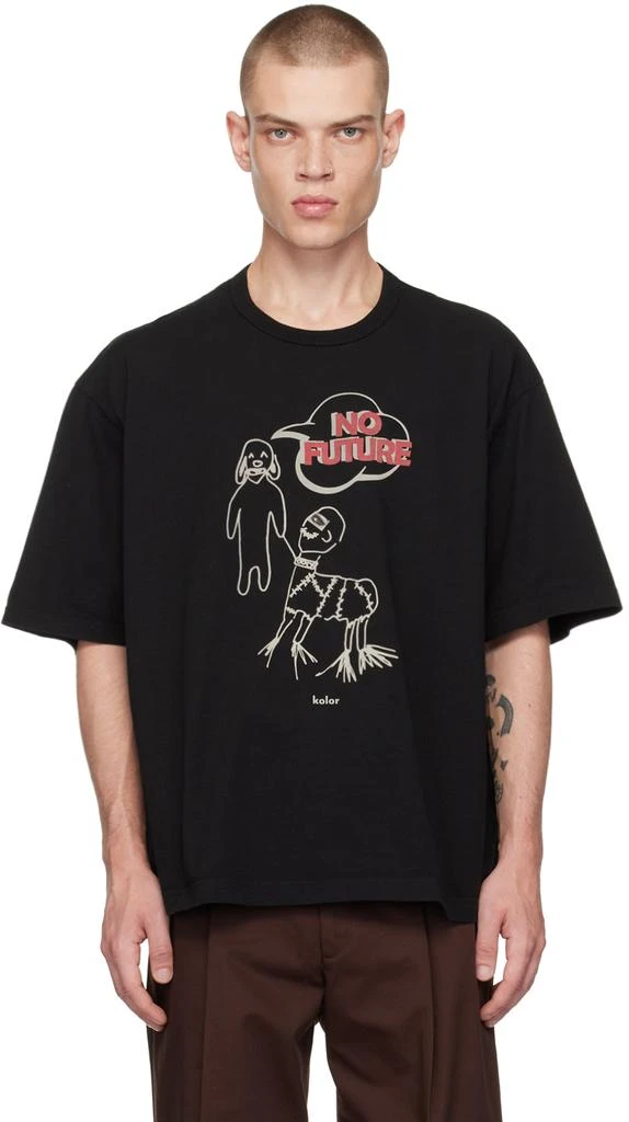 Kolor Black Graphic T-Shirt 1