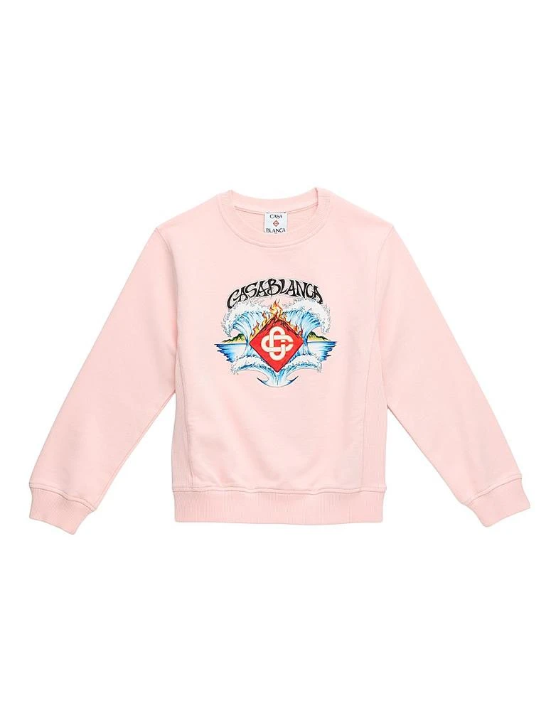 Casablanca Little Girl
s 
Girl
s Waves Crewneck Sweatshirt