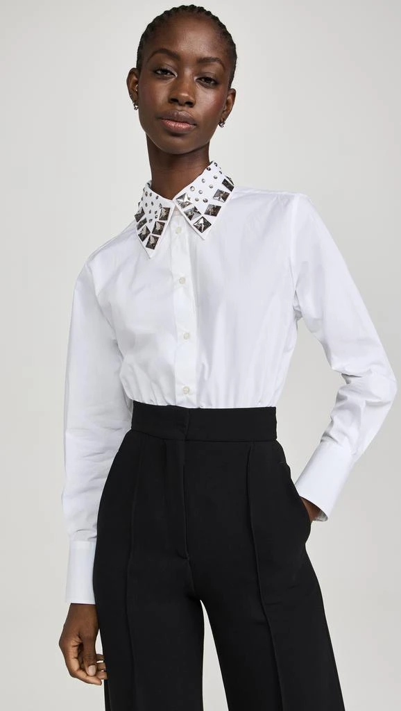 MSGM Embellished Removable Collar Blouse 1