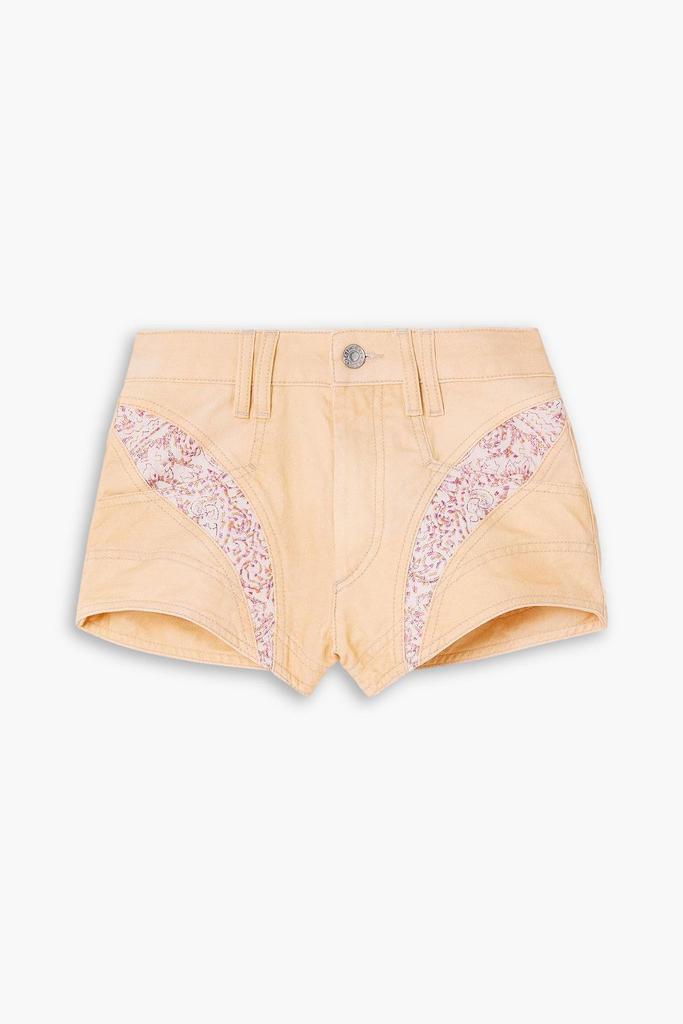 Isabel Marant Neida patchwork embroidered denim shorts