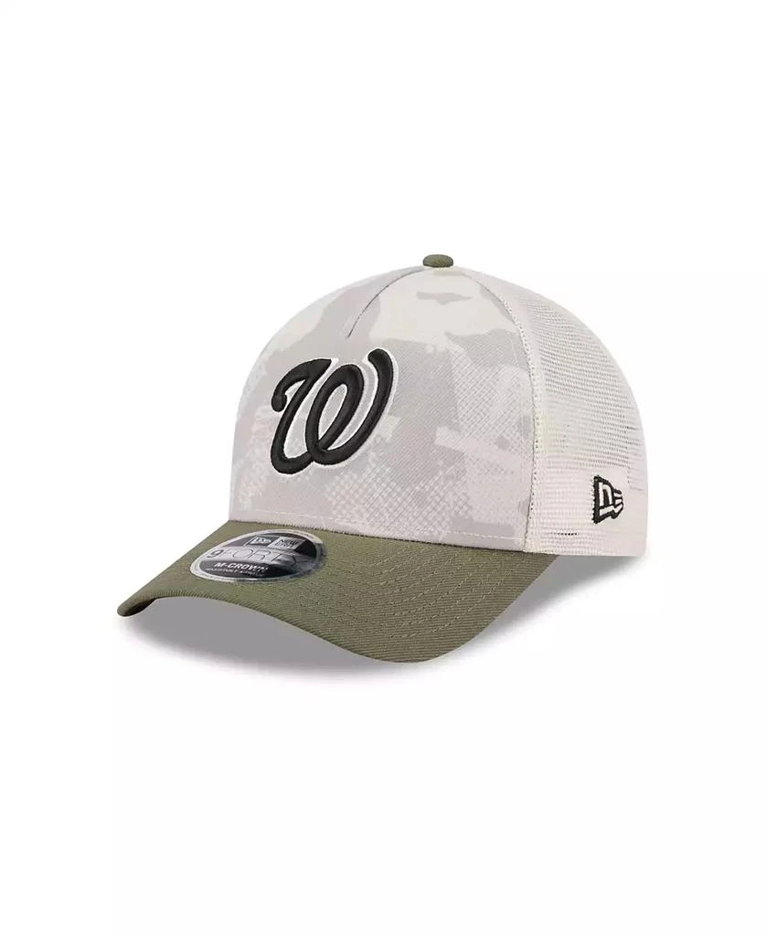 New Era Men's Light Beige/Olive Washington Nationals 2025 Armed Forces Day 9FORTY M-Crown A-Frame Adjustable Hat 1
