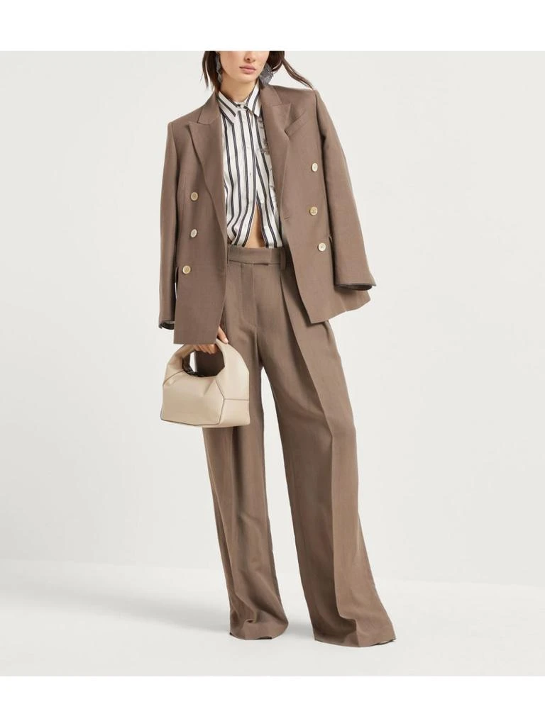Brunello Cucinelli LINEN BLEND DOUBLE-BREASTED JACKET 5