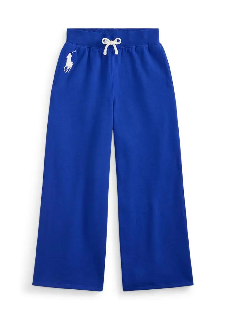Ralph Lauren Girls 7-16 Big Pony Fleece Wide-Leg Sweatpant