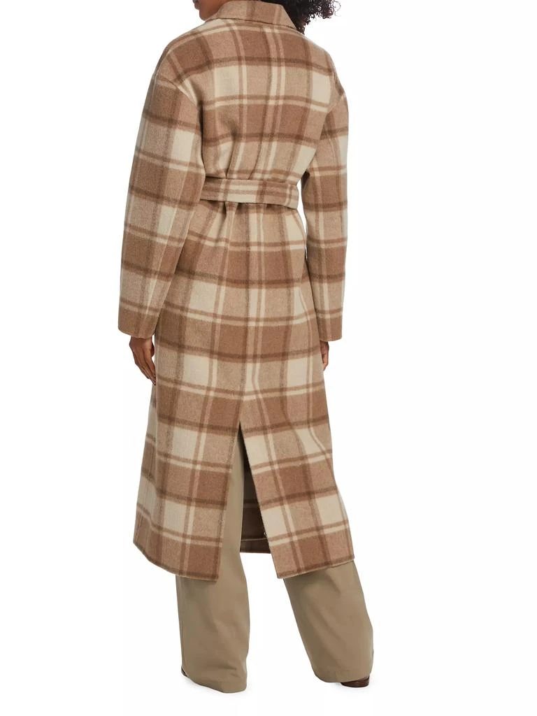 ATM Anthony Thomas Melillo Plaid Flannel Oversized Wool Coat 5