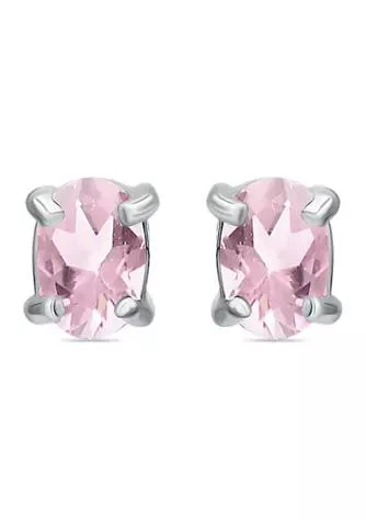 Belk 
Co. 3/4 ct. t.w. Pink Tourmaline Stud Earrings, Sterling Silver