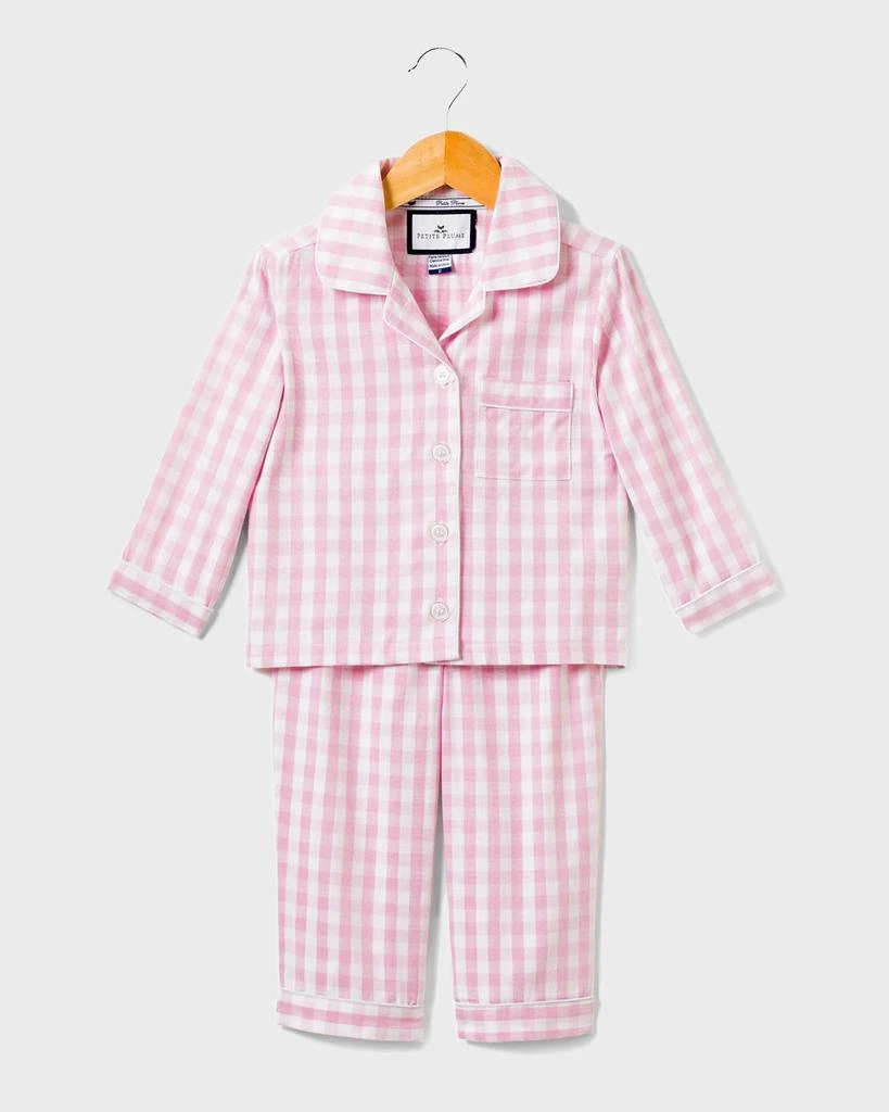 Petite Plume Kid's Gingham 2-Piece Pajama Set, Size 6M-14 1
