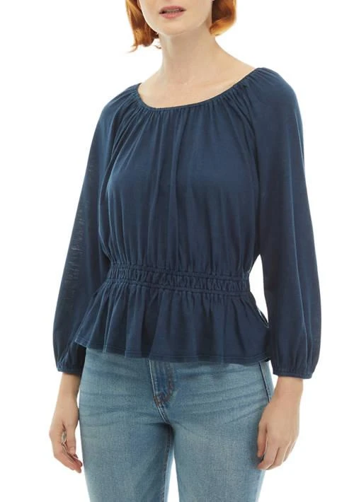 Wonderly Womens Smocked Peasant Top 1