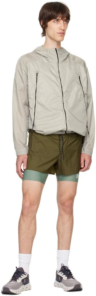 District Vision Khaki Ripstop Layered Trail Shorts 4