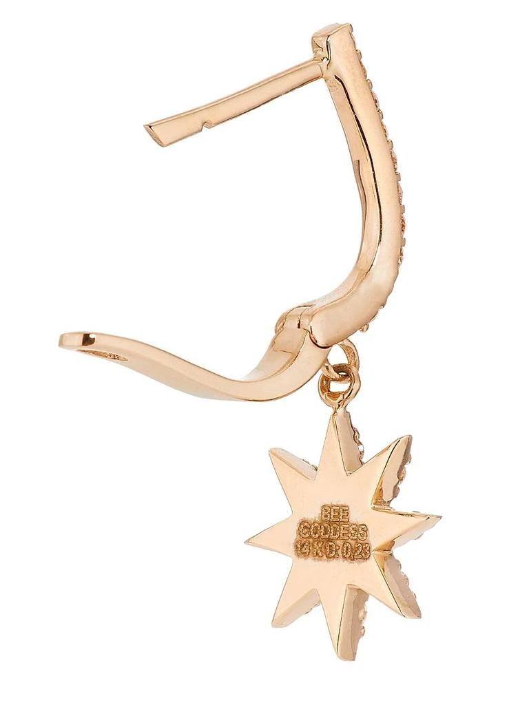 Bee Goddess Star Light Venus 14K Rose Gold & 0.23 TCW Diamond Single Drop Earring 3