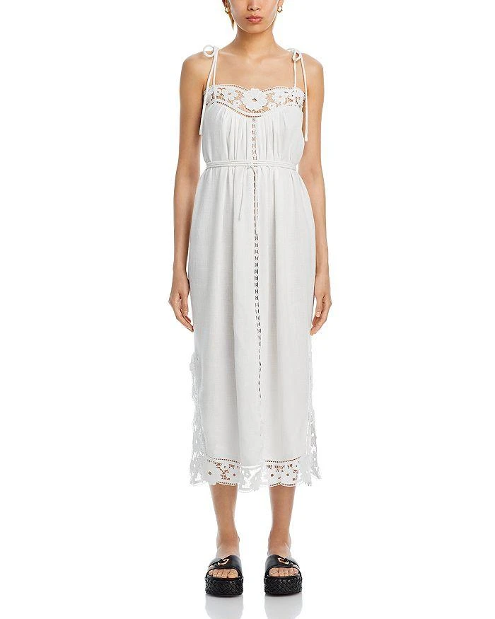 AQUA Lace Trim Midi Dress - Exclusive 7