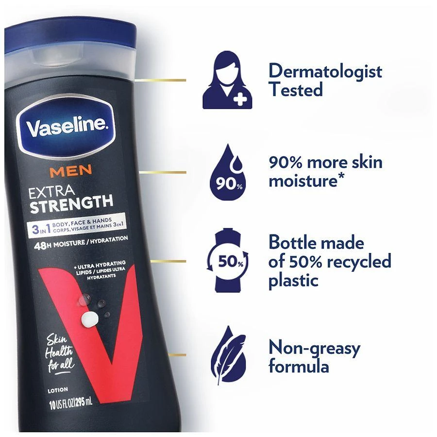 Vaseline Extra Strength 3-in-1 Face, Hands & Body Lotion Extra Strength 8