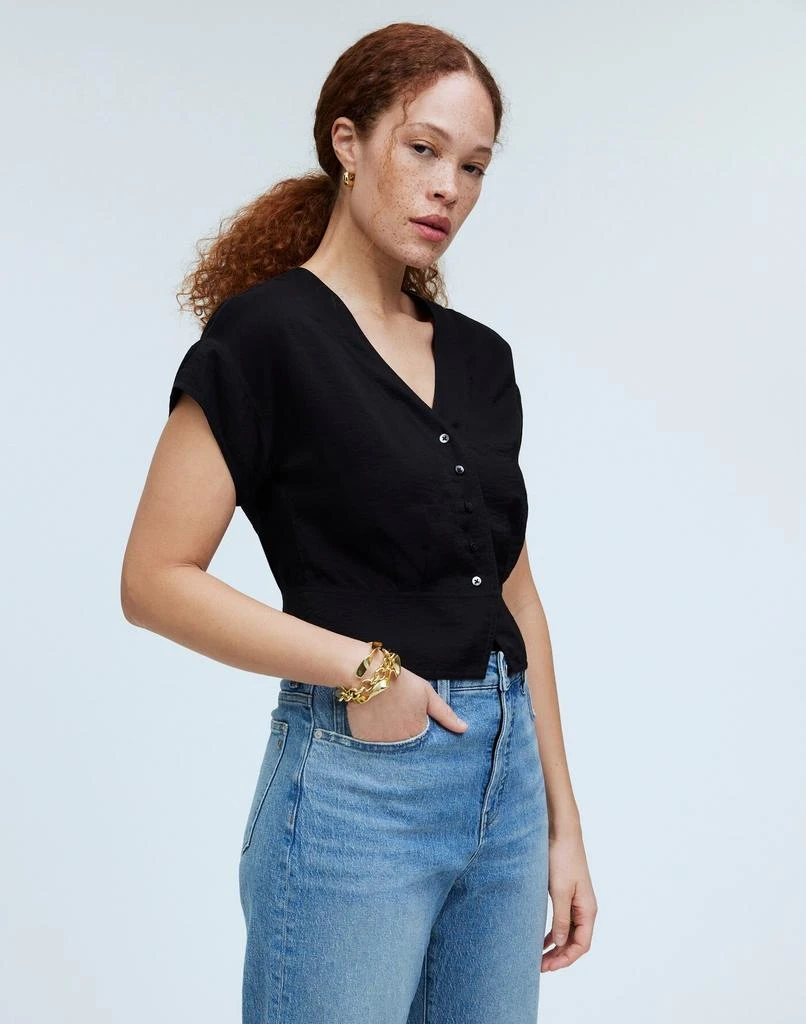 Madewell Pleated Short-Sleeve Top 3
