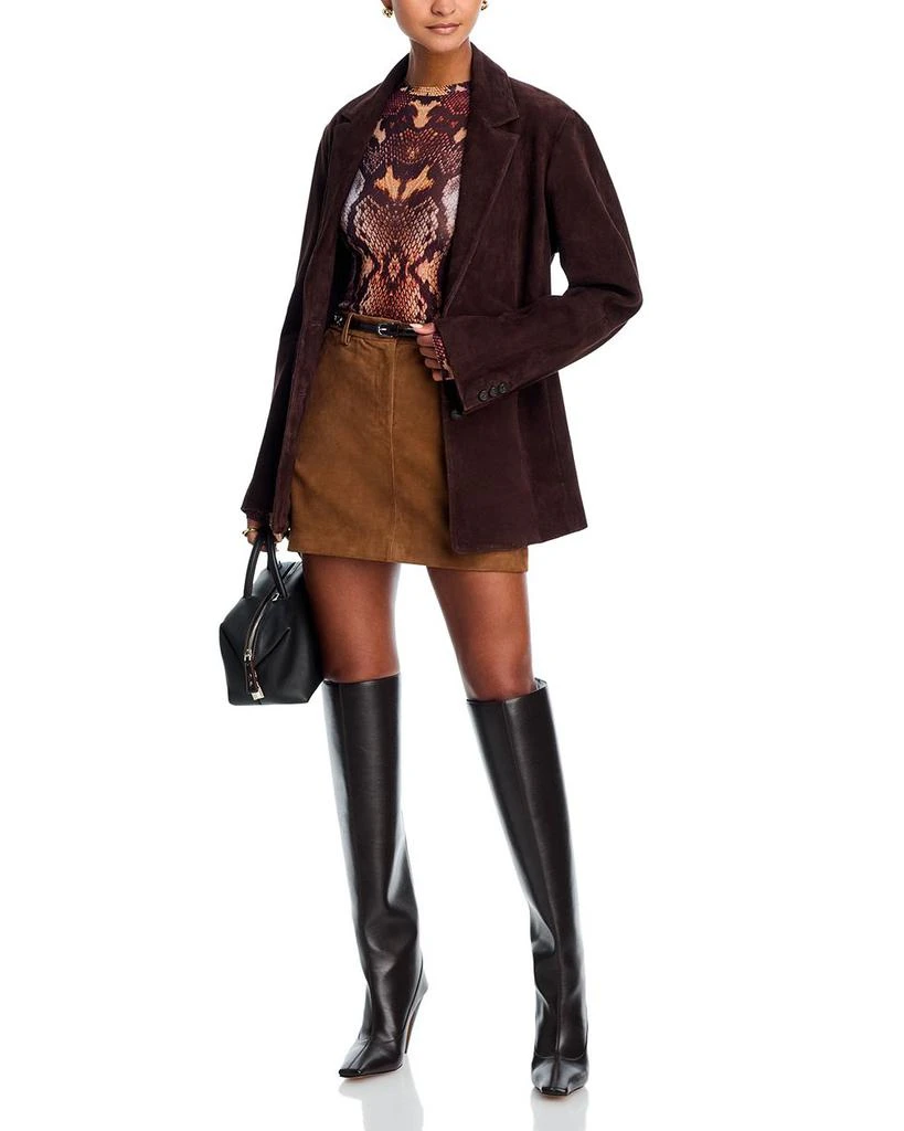 AFRM Kaylee Snakeskin Print Mesh Top 2