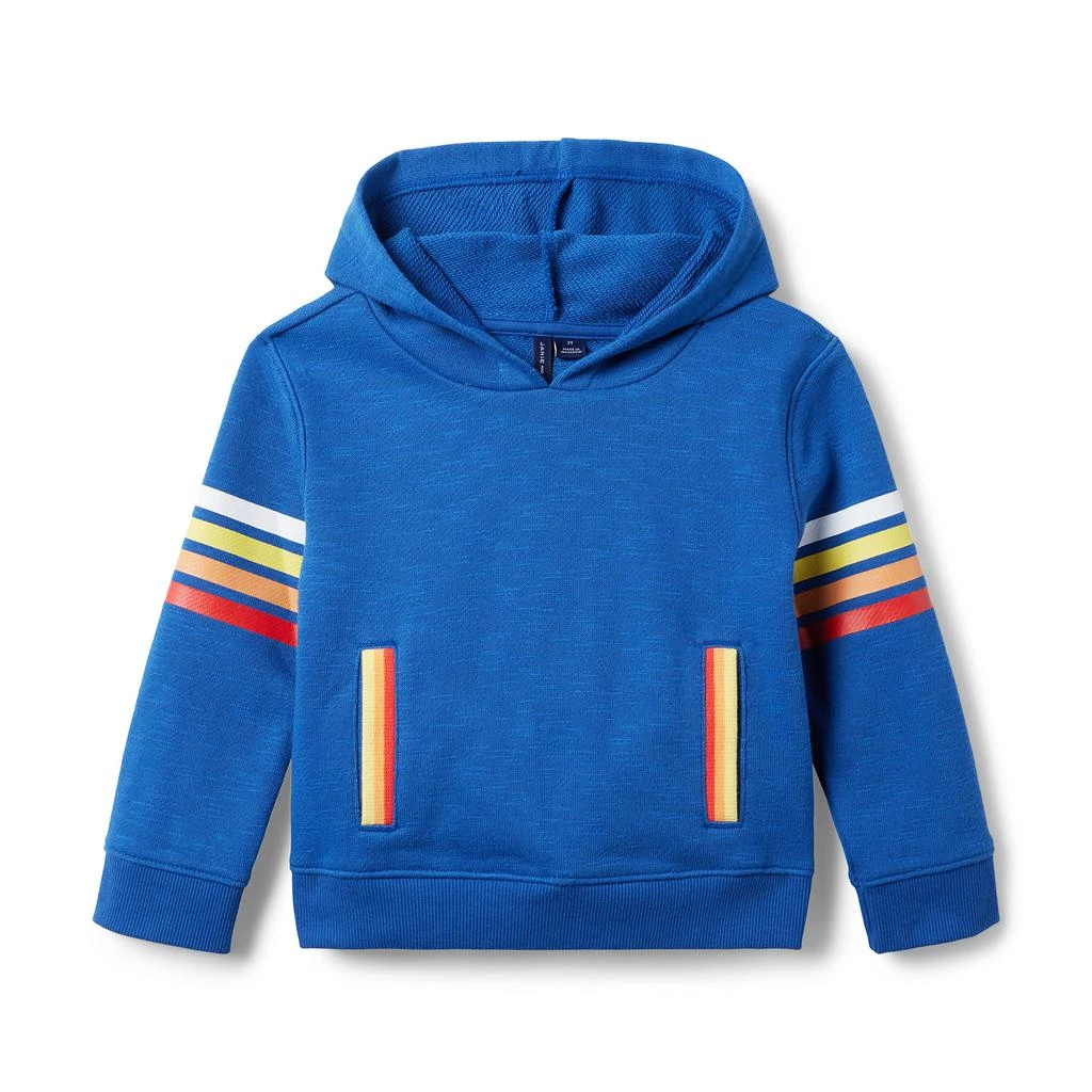 Janie and Jack Retro Stripe Sleeve Hoodie (Toddler/Little Kids/Big Kids) 1