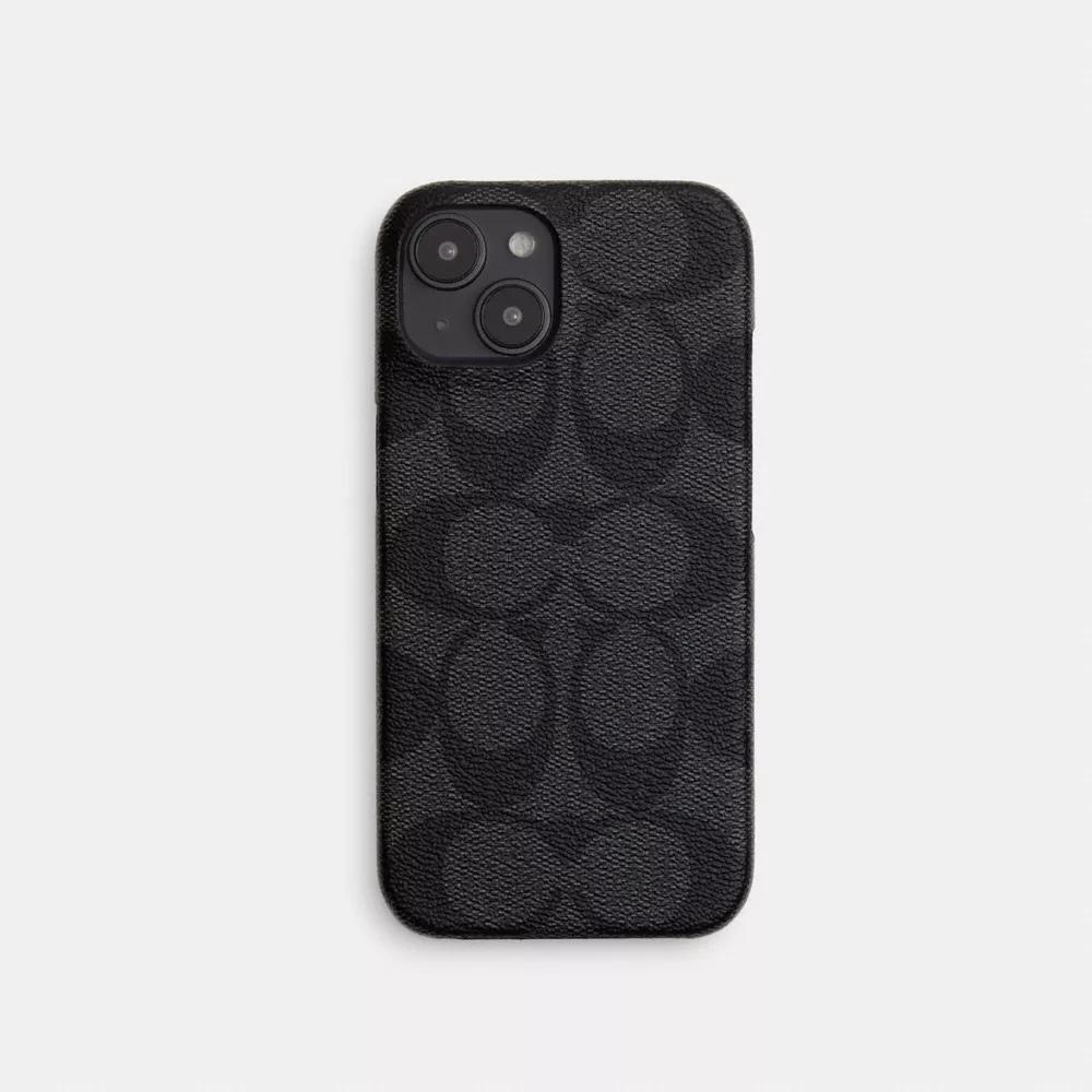 Coach Iphone 15 Case In Signature Canvas