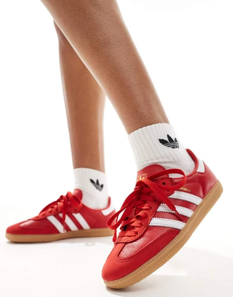 Adidas adidas Originals Samba OG trainers in red 1