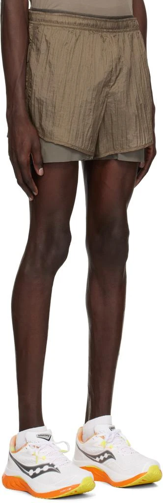 Satisfy Taupe Rippy 3" Trail Shorts 2