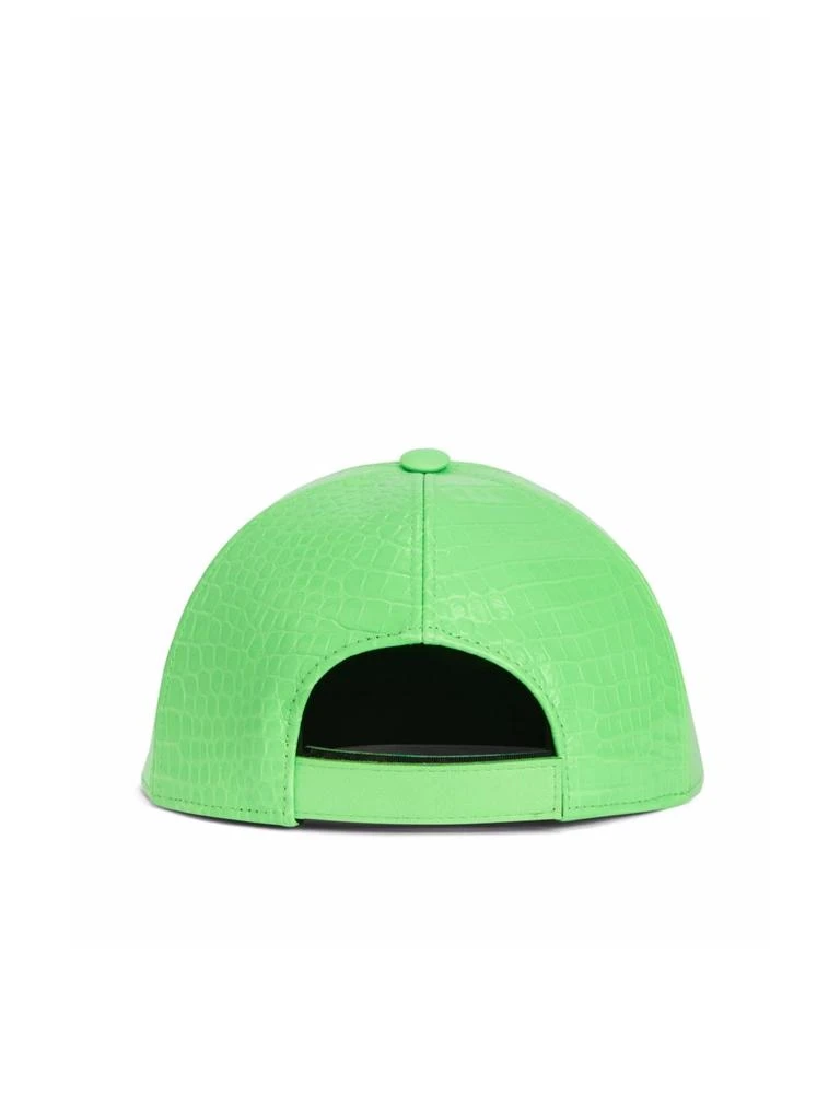 Giuseppe Zanotti COHEN SIGNATURE LOGO LEATHER BASEBALL CAP 3