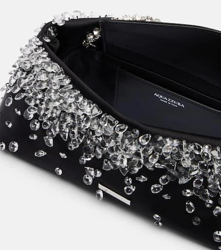 Aquazzura Constellation Mini satin top-handle bag 3