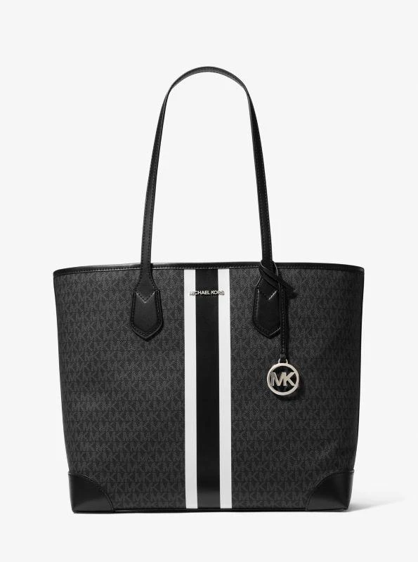 Michael Kors Eva Large Signature Logo Stripe Tote Bag 1