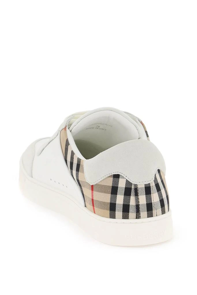 BURBERRY check leather sneakers 3