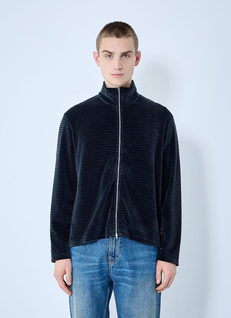 トップス OURLEGACY Shrunken Full Zip Polo 44 Shrunken Full Zip Polo in Indulgent Choco Cable Jacquard