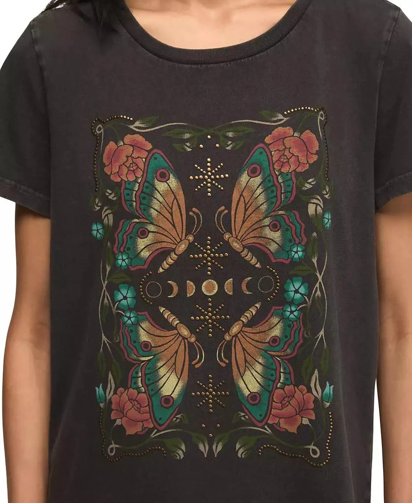 Lucky Brand Women
s Mirror Butterfly Classic Crewneck T-Shirt 3