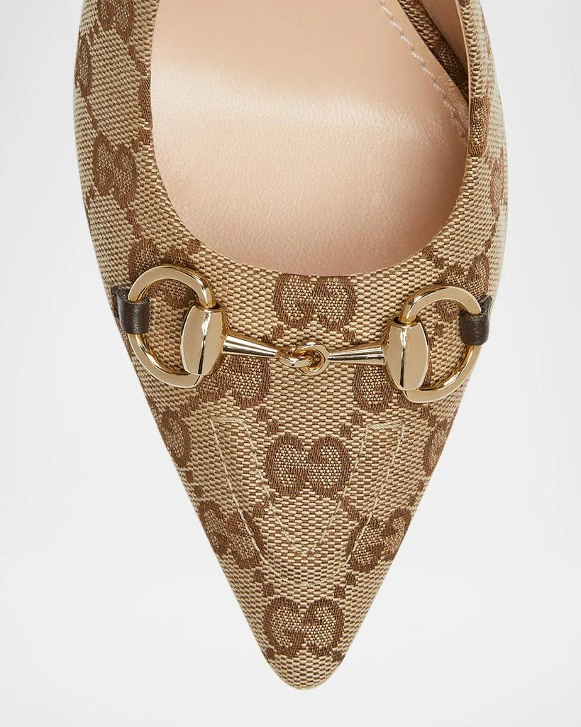 Gucci Erin GG Canvas Bit Slingback Pumps 5