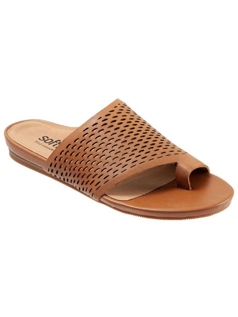 SoftWalk Corsica Womens Leather Flat Slide Sandals 2