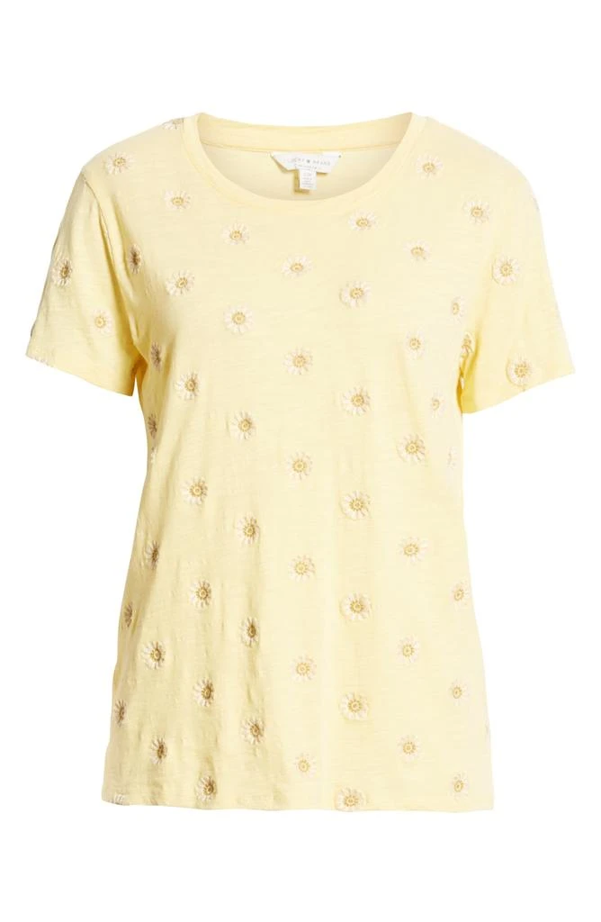 Lucky Brand Daisy All Over Embroidered Cotton Tee 5