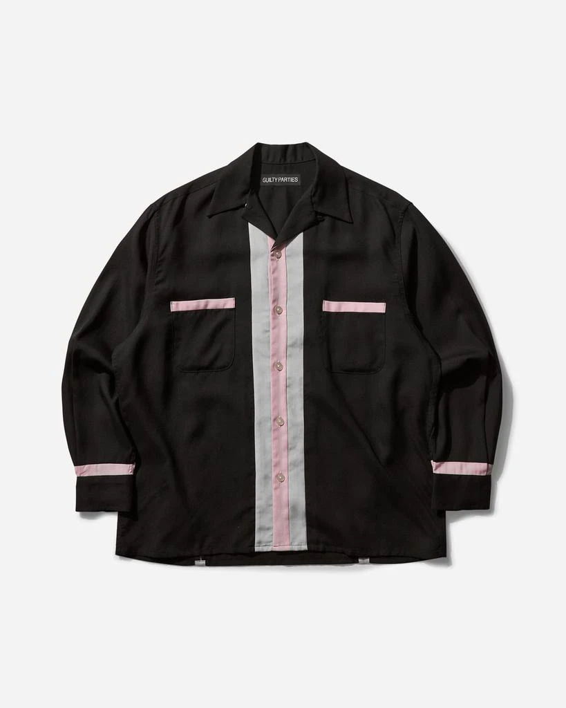 Wacko Maria Men's Switching Shirt (Type-2) Black 1