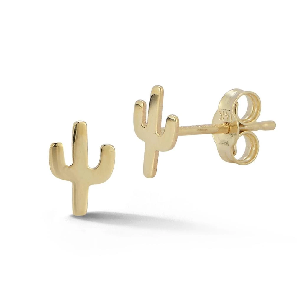Ember Fine Jewelry 14K Gold Cactus Studs